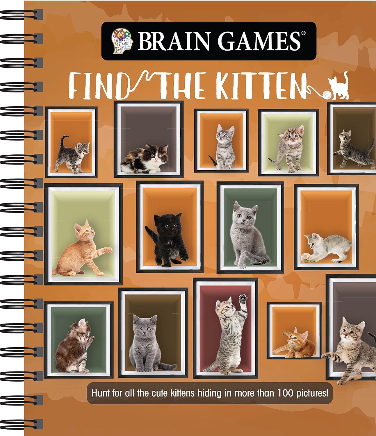 ler totalmente Brain Games - Find the Kitten: Hunt for All the Cute Kittens Hiding in 125 Pictures!