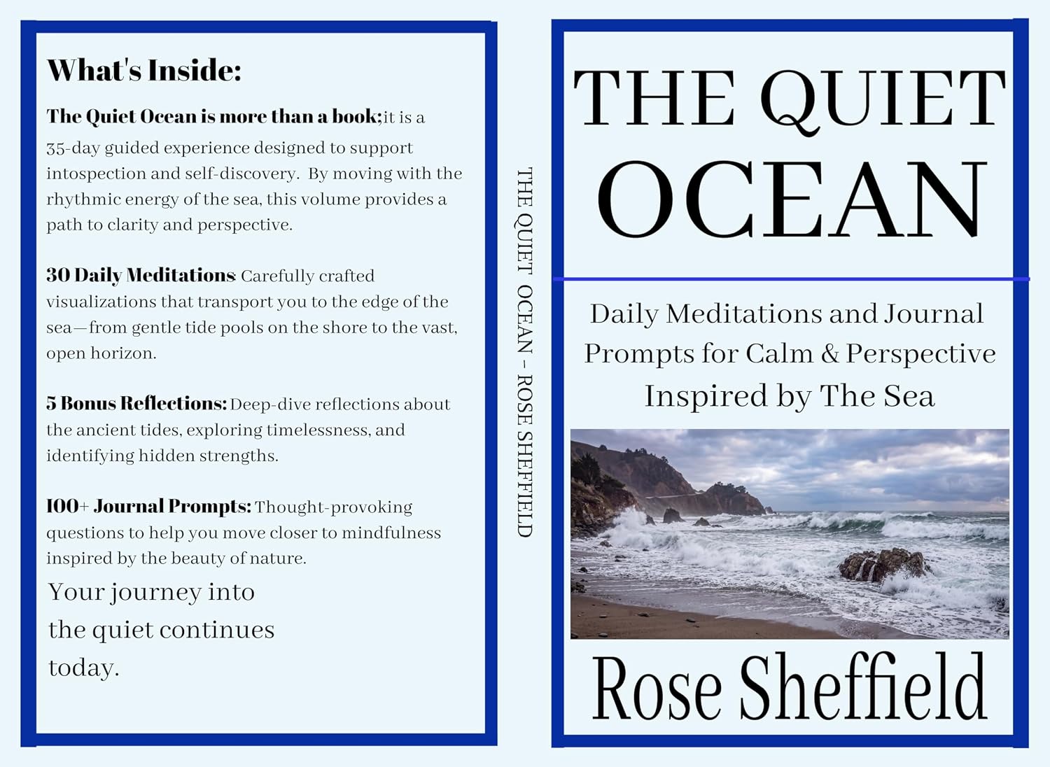 ler totalmente THE QUIET OCEAN: Daily Meditations and Journal Prompts for Calm and Perspective Inspired by the Tranquility of the Sea (The Quiet Landscape Trilogy Book 2) (English Edition)