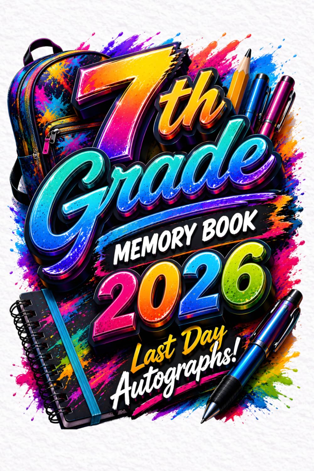 7th Grade 2026 Memory Book & Last Day Autograph Keepsake: A Seventh Grade Keepsake for Saving Friendship Notes, School Memories, and End of Year Messages baixar o livro de graça