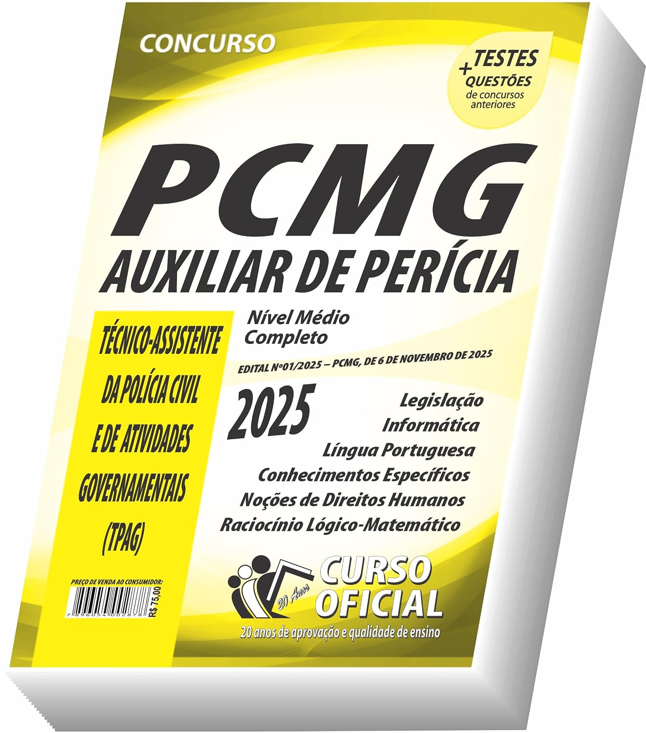ler totalmente Apostila PC MG - Polícia Civil MG - Auxiliar de Perícia: 01