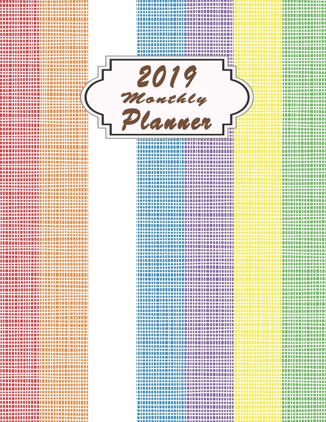 capítulo por capítulo baixar 2019 Monthly Planner: January - December 2019 Calendar to Do List Top Goal Organizer and Focus Schedule Beautiful Cute Colorful Line Background Theme Vector Art Illustration Monthly and Weekly