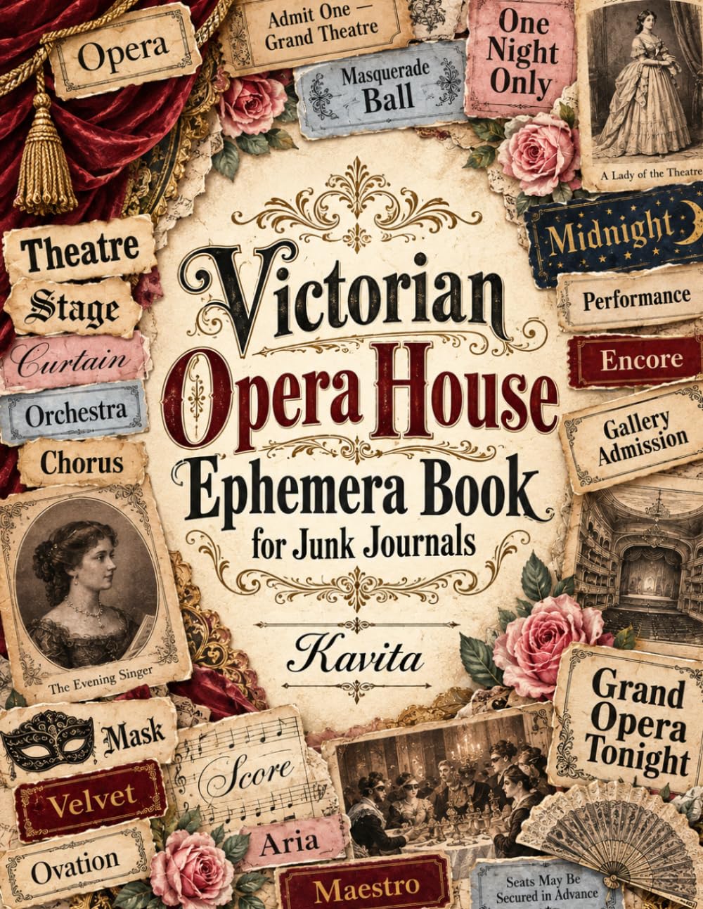 capítulo por capítulo baixar Victorian Opera House Ephemera Book for Junk Journals: 300+ Stage, Masquerade and Backstage Words and Quotes Cutouts for Scrapbooking, Collage and Paper Crafts