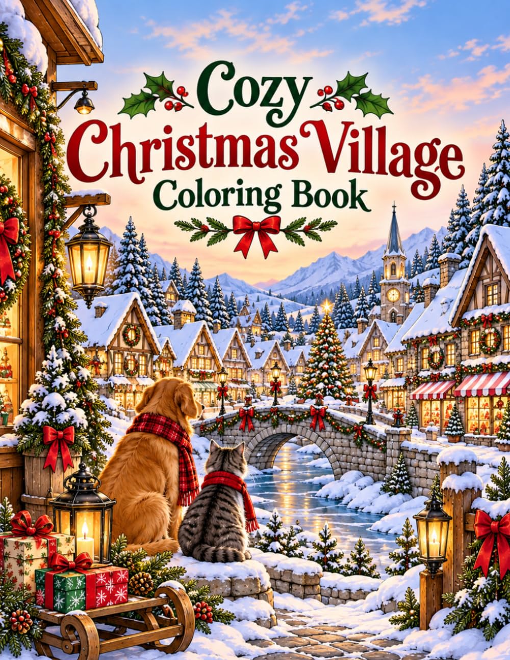 Cozy Christmas Village Coloring Book: 50 Charming Winter Scenes with Snowy Cottages, Festive Shops, Christmas Markets and Magical Holiday Moments for Teens & Adults baixar livro de graça