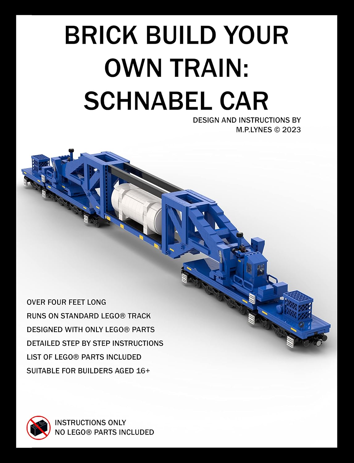 ler totalmente BRICK BUILD YOUR OWN TRAIN: SCHNABEL CAR (English Edition)
