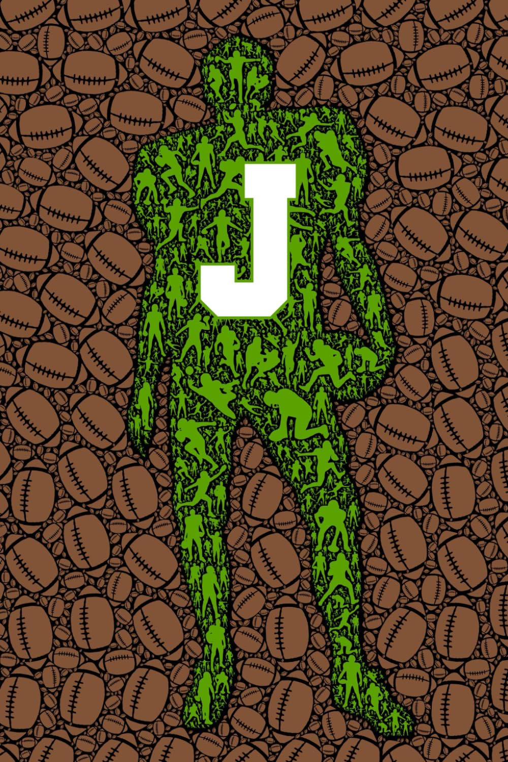 ler totalmente J: Letter "J" Initial American Football Player and Sports Ball Personalized Name Monogram Notebook - College-Ruled Personal Journal, Writing Pad, or Diary for Football Fans - 110 Pages, 6x9