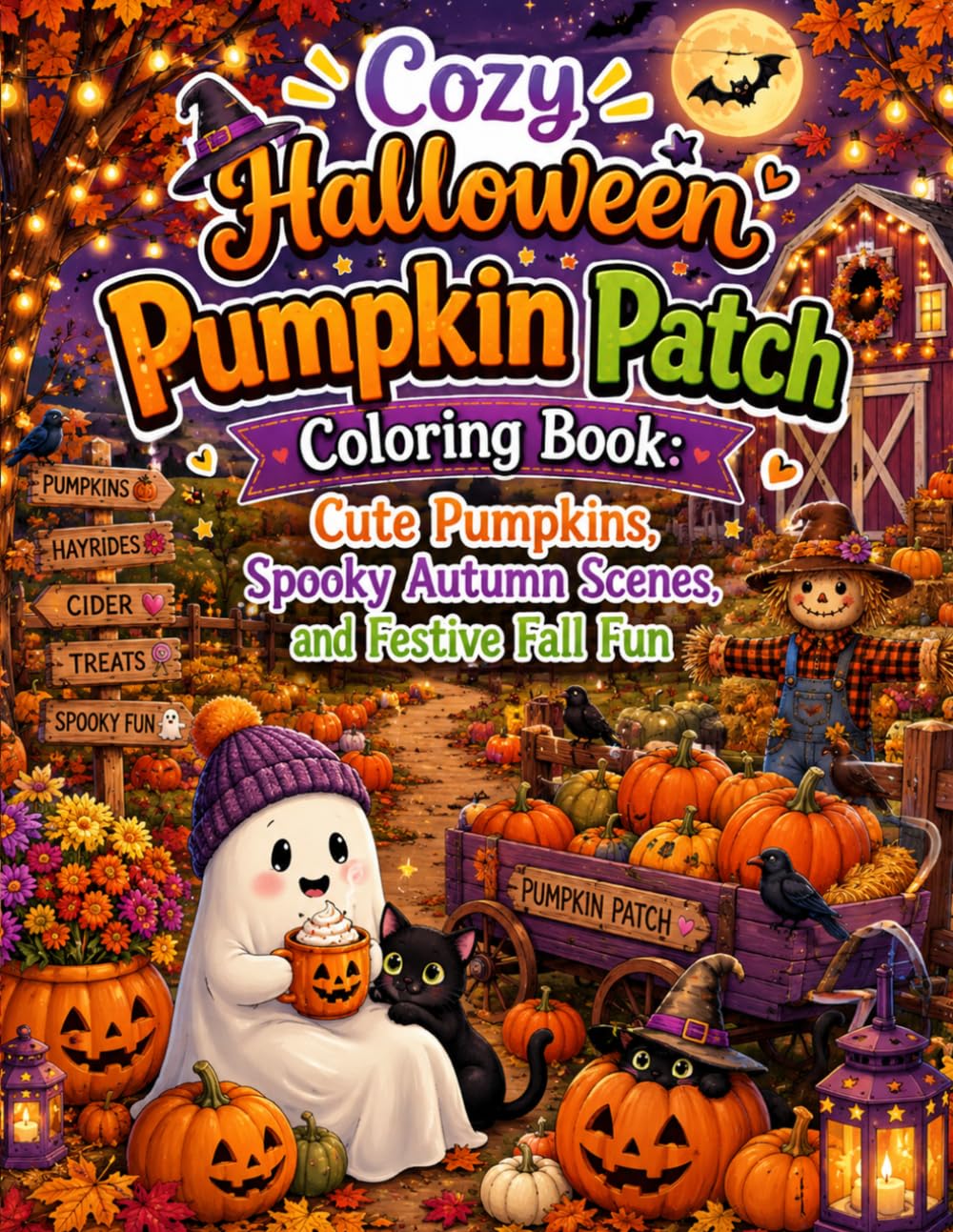 capítulo por capítulo baixar Cozy Halloween Pumpkin Patch Coloring Book: Cute Pumpkins, Spooky Autumn Scenes, and Festive Fall Fun