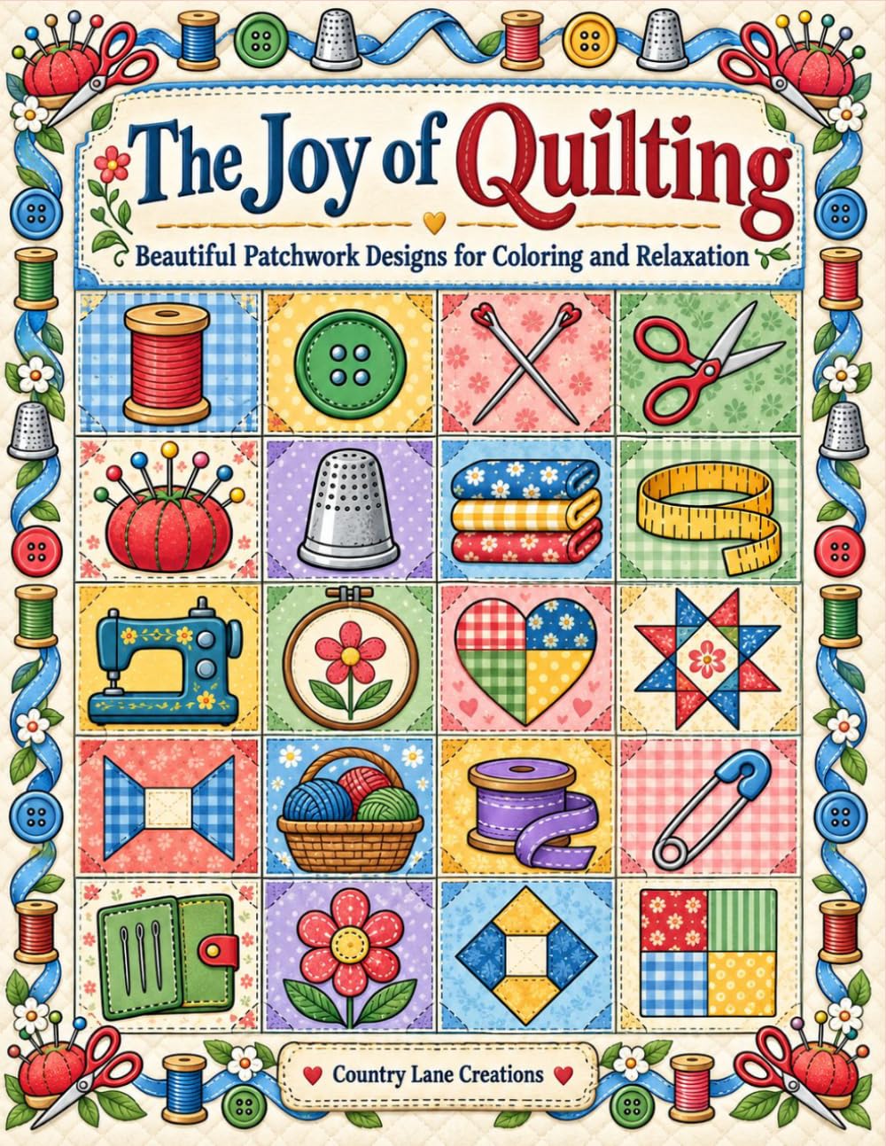 The Joy of Quilting: Beautiful Patchwork Designs for Coloring and Relaxation baixar o livro de graça