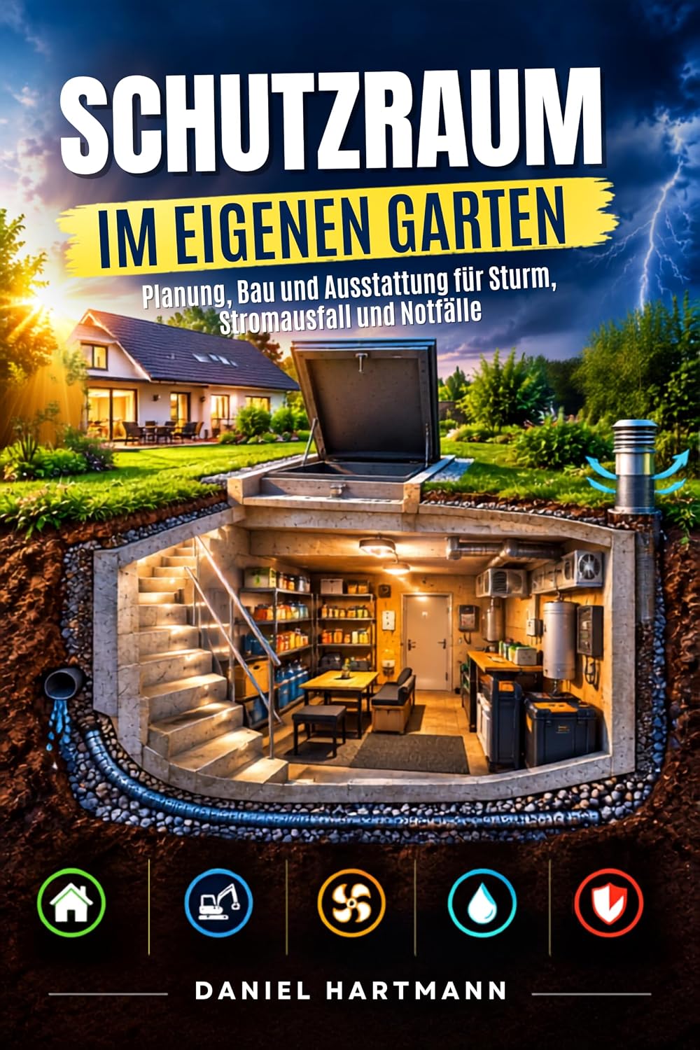 ler totalmente Schutzraum im eigenen Garten: Planung, Bau und Ausstattung für Sturm, Stromausfall und Notfälle. (German Edition)