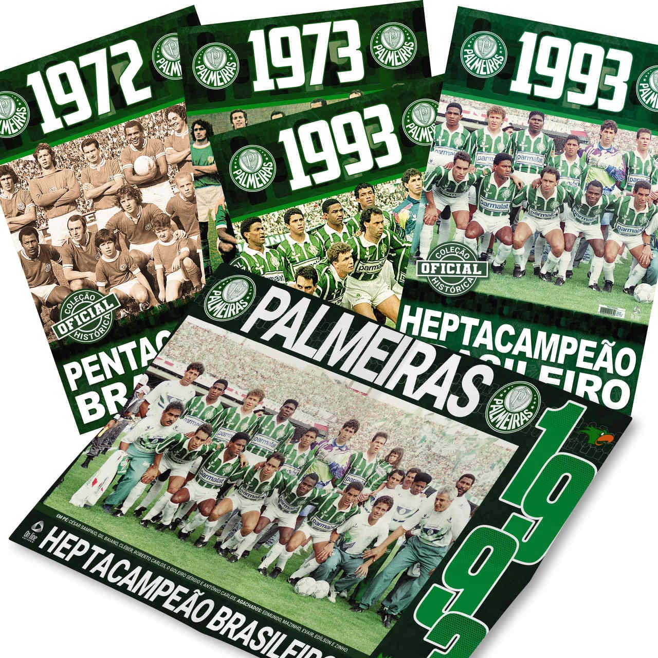 Palmeiras Coleção Oficial Histórica - 4 pôsteres (Edições 9, 10, 11 e 12)