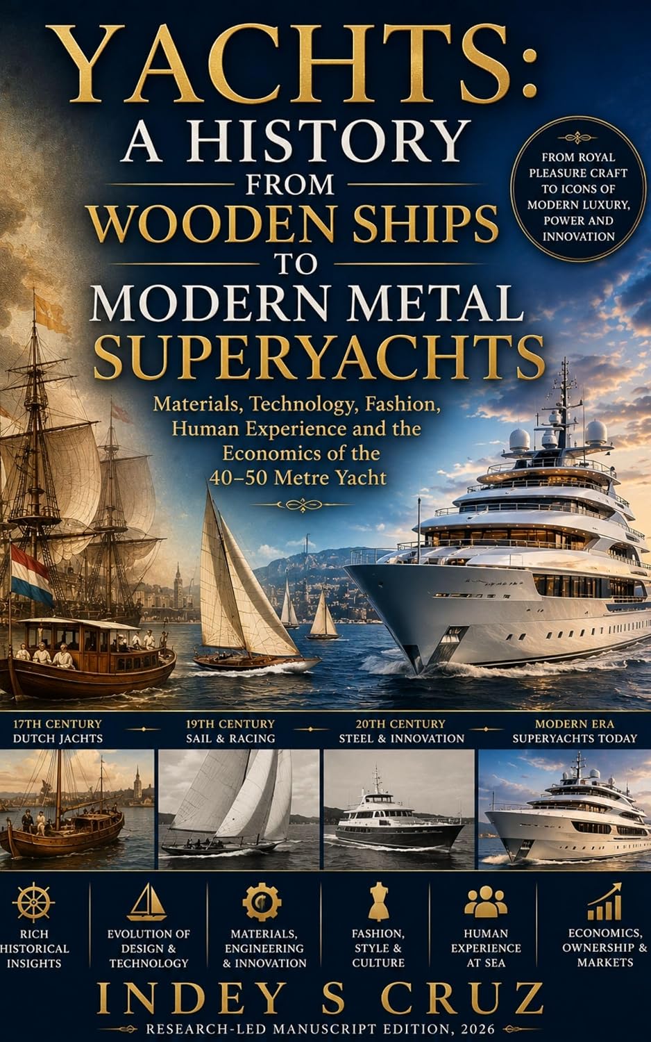 YACHTS: A HISTORY FROM WOODEN SHIPS TO MODERN METAL SUPERYACHTS: Materials, Technology, Fashion, Human Experience and the Economics of the 40–50 Metre Yacht (English Edition) baixar livro de graça
