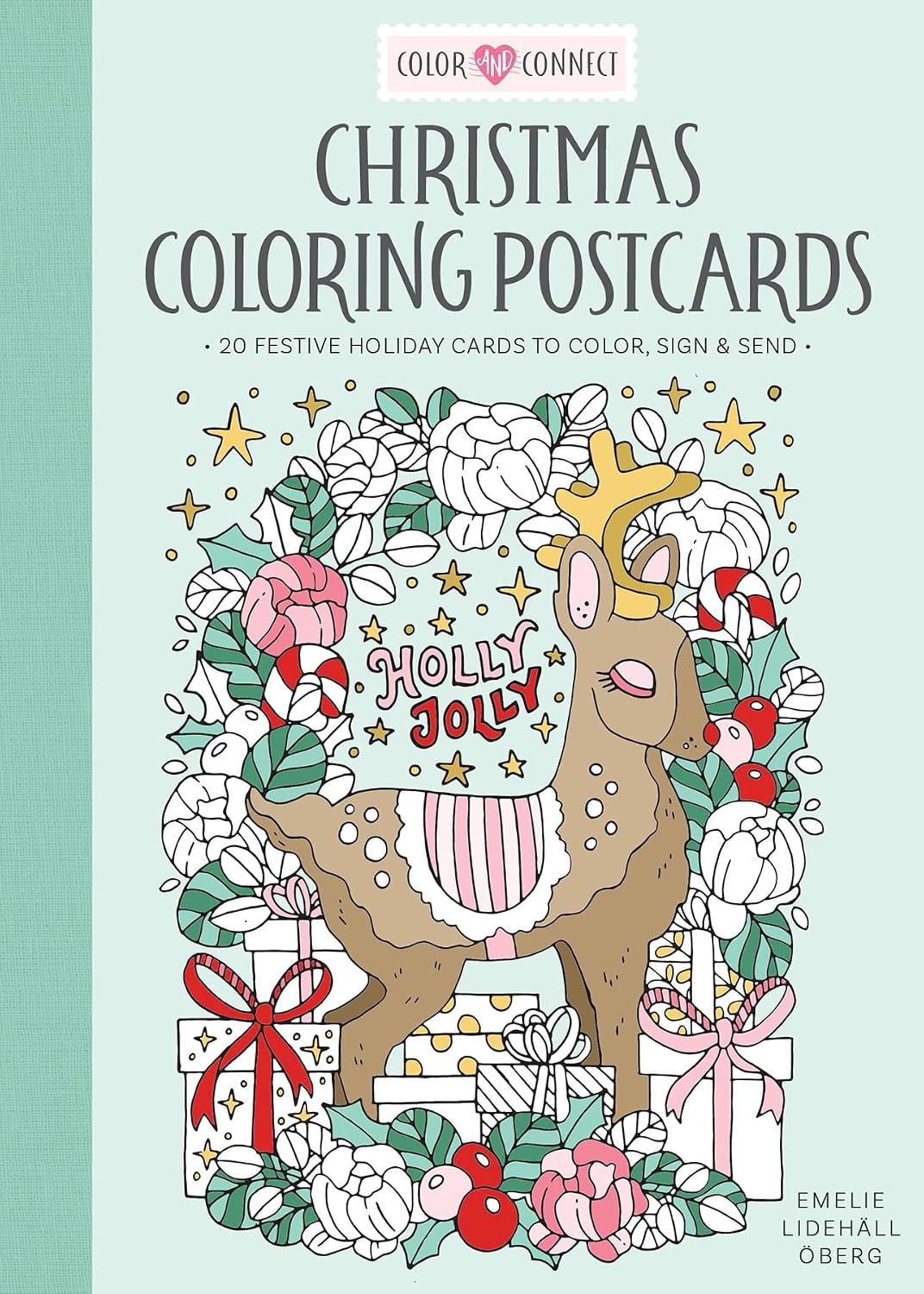 ler totalmente Christmas Coloring Postcards: 20 Festive Holiday Cards to Color, Sign, and Send: 2