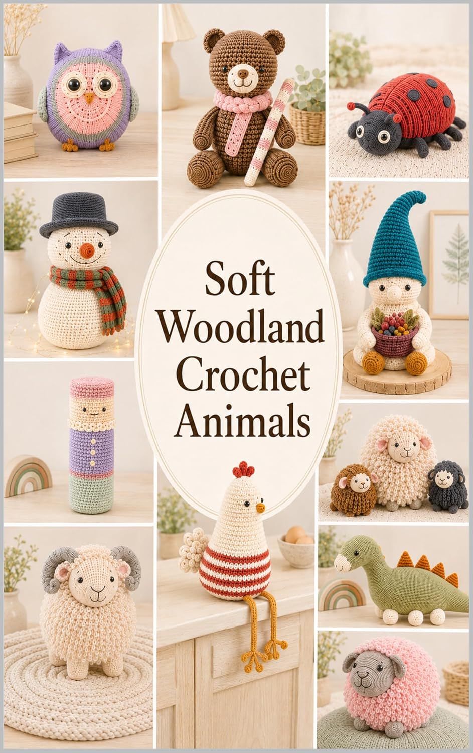 ler totalmente Soft Woodland Crochet Animals: 12 Modern Amigurumi Patterns with Gentle Colors and Handmade Charm (English Edition)