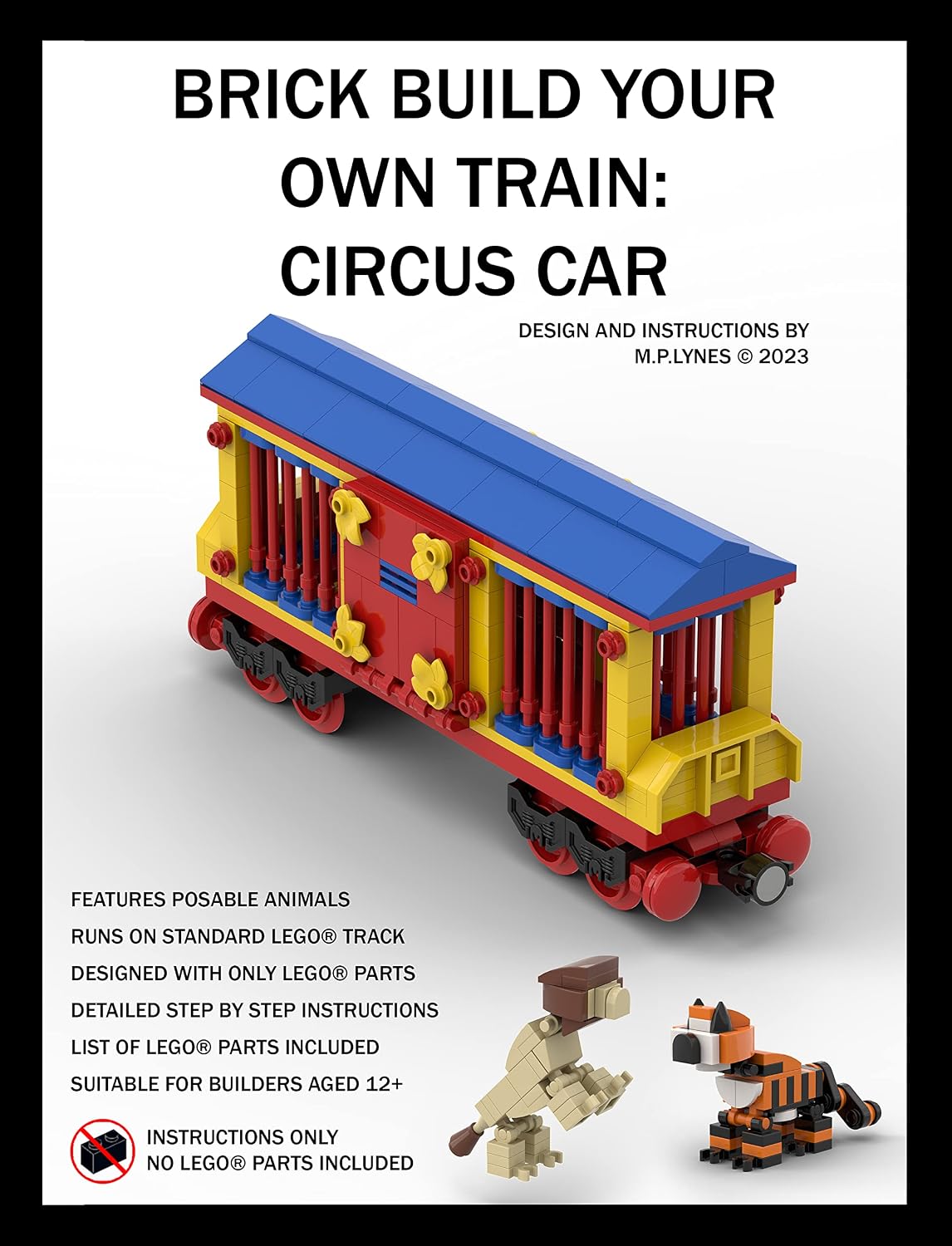 ler totalmente BRICK BUILD YOUR OWN TRAIN: CIRCUS CAR (English Edition)