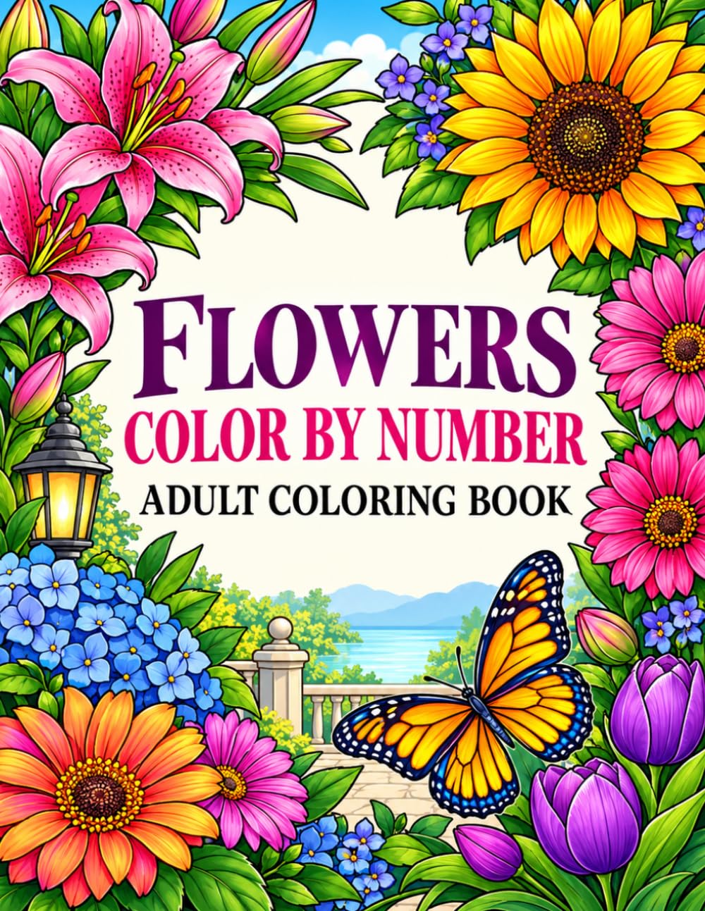 Flowers Color By Number Adult Coloring Book: 40 Unique Flower Designs for Adults Who Love Coloring, Flowers and Creative Relaxation baixar o livro de graça