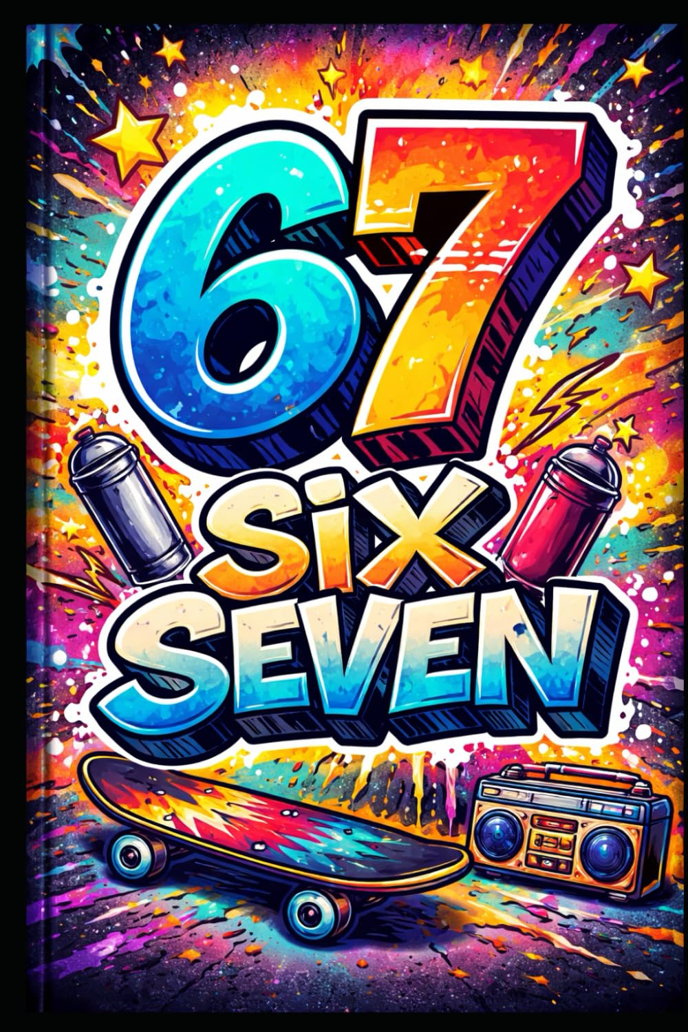 Notizbuch Six Seven Buch, Six Seven Accessoires, Deko, Stylisches 67 Cover in Neon Design, Liniertes Journal & Tagebuch, Taschenbuch, Schreibheft,... Sprayer, Jugendliche, Jungs (German Edition) baixar livro de graça