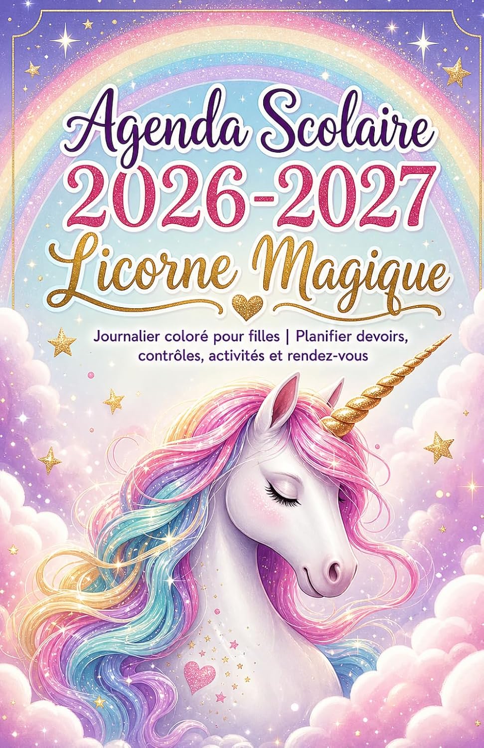 Agenda Scolaire 2026-2027 Licorne Magique: Journalier coloré pour filles | Planifier devoirs, contrôles, activités et rendez-vous (French Edition) baixar o livro de graça