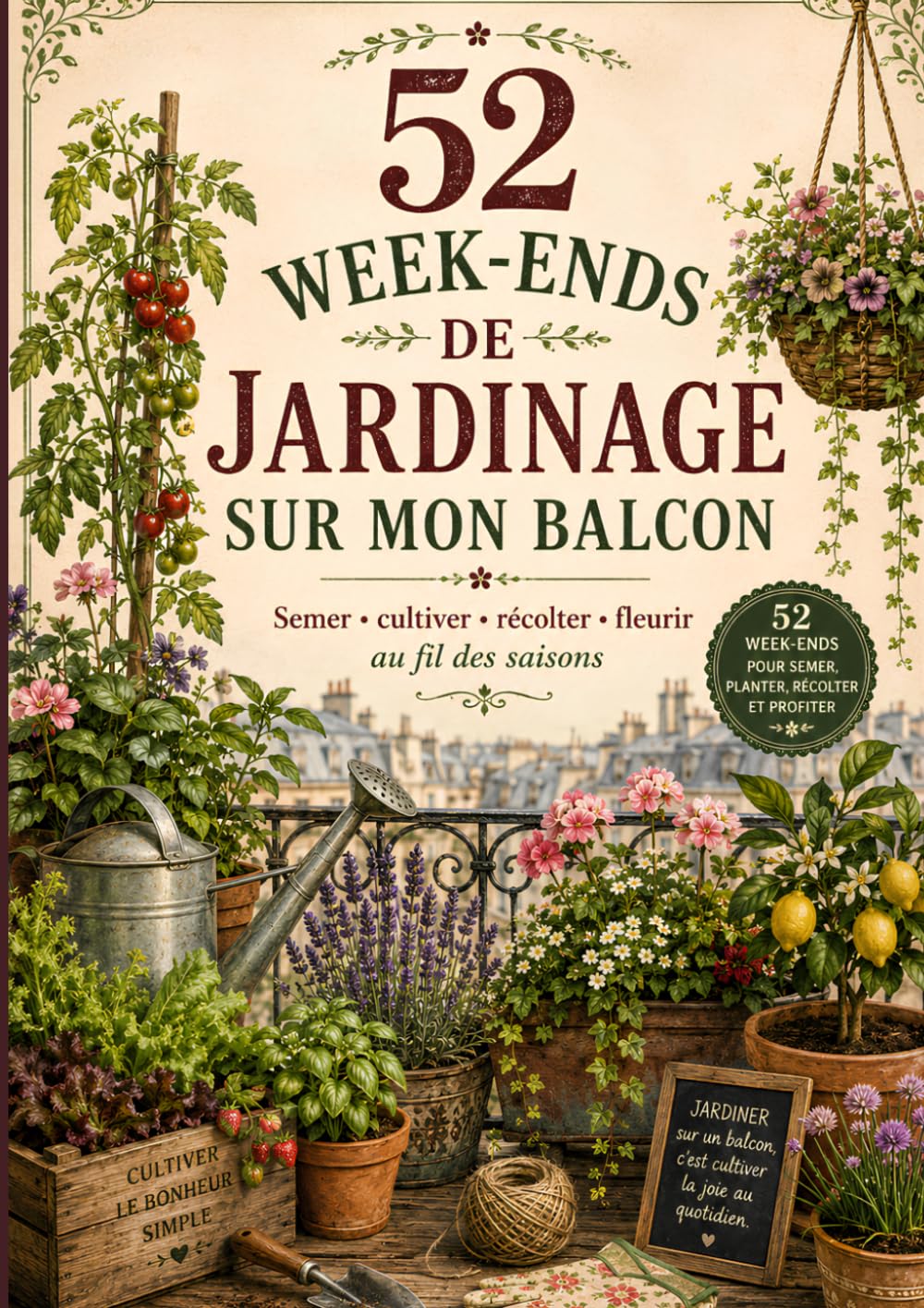 52 week-ends de jardinage sur mon balcon: Semer, cultiver, récolter et fleurir au fil des saisons (French Edition) baixar o livro de graça