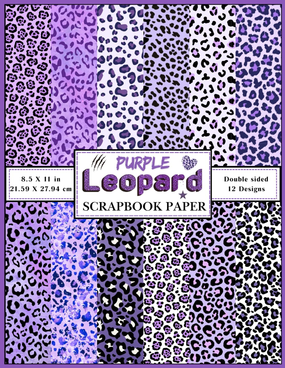 capítulo por capítulo baixar Purple Leopard Print Scrapbook Paper: Decorative double sided purple colored leopard animal patterned craft paper for scrapbooking, junk Journals, card making, collage, decoupage, and DIY projects