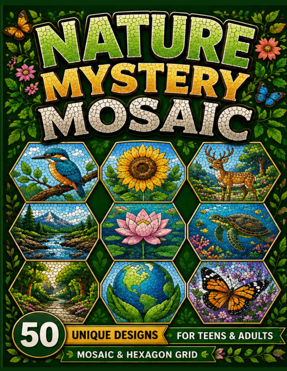 Nature Mystery Mosaic: 50 Color by Number Landscapes for Teens and Adults baixar livro de graça
