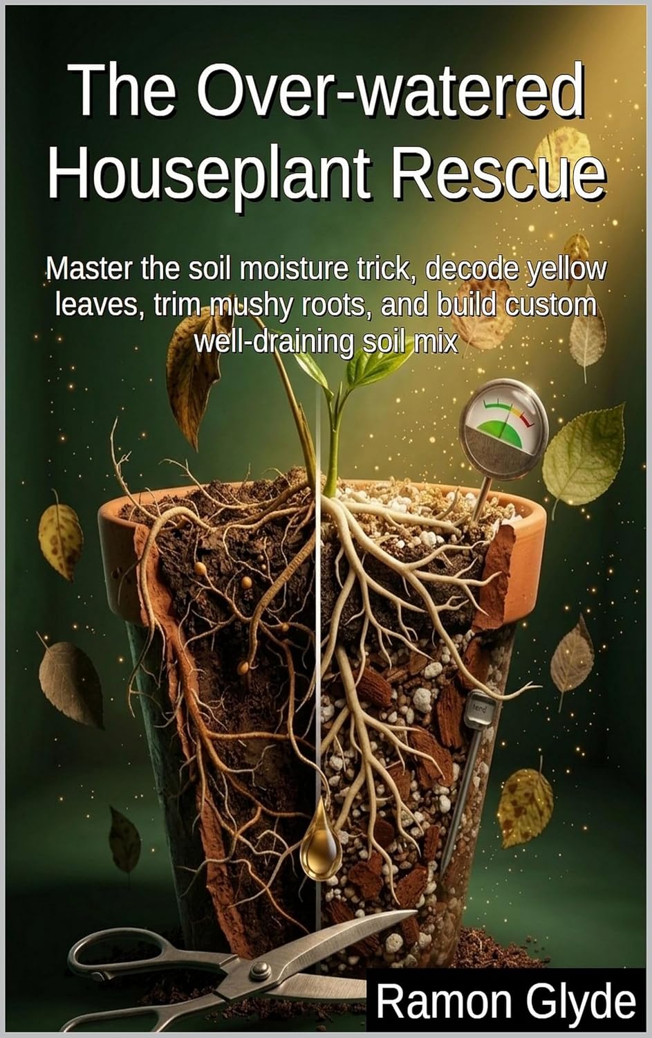 ler totalmente The Over-watered Houseplant Rescue: Master the soil moisture trick, decode yellow leaves, trim mushy roots, and build custom well-draining soil mix (English Edition)