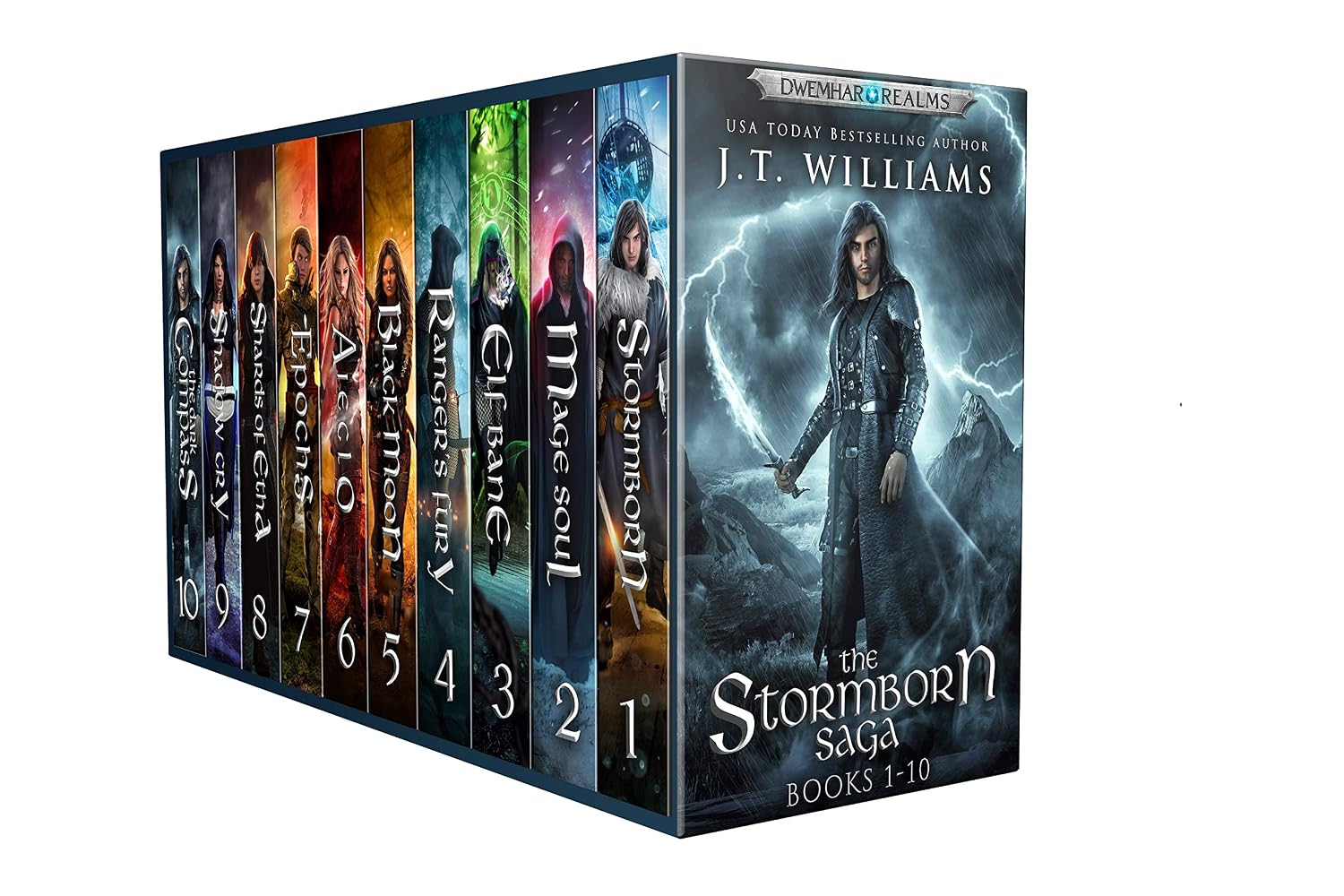 ler totalmente The Stormborn Saga (a complete triple trilogy omnibus): An epic sword and sorcery fantasy adventure (Dwemhar Realms Omnibuses) (English Edition)