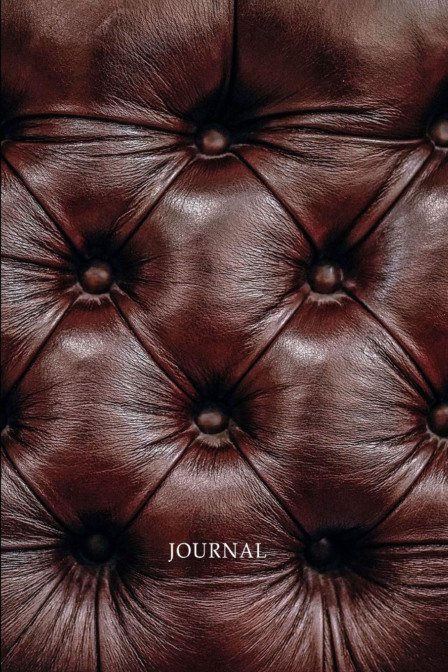 Journal: Tufted Leather Look Blank Lined Writing Notebook