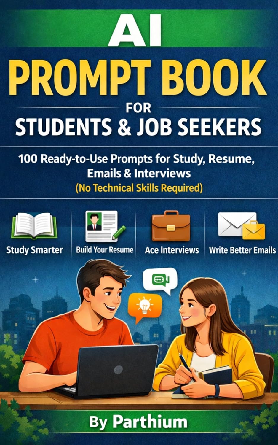 AI Prompt Book for Students & Job Seekers: 100 Ready-to-Use Prompts for Study, Resume, Emails & Interviews (No Technical Skills Required) (English Edition) baixar livro de graça