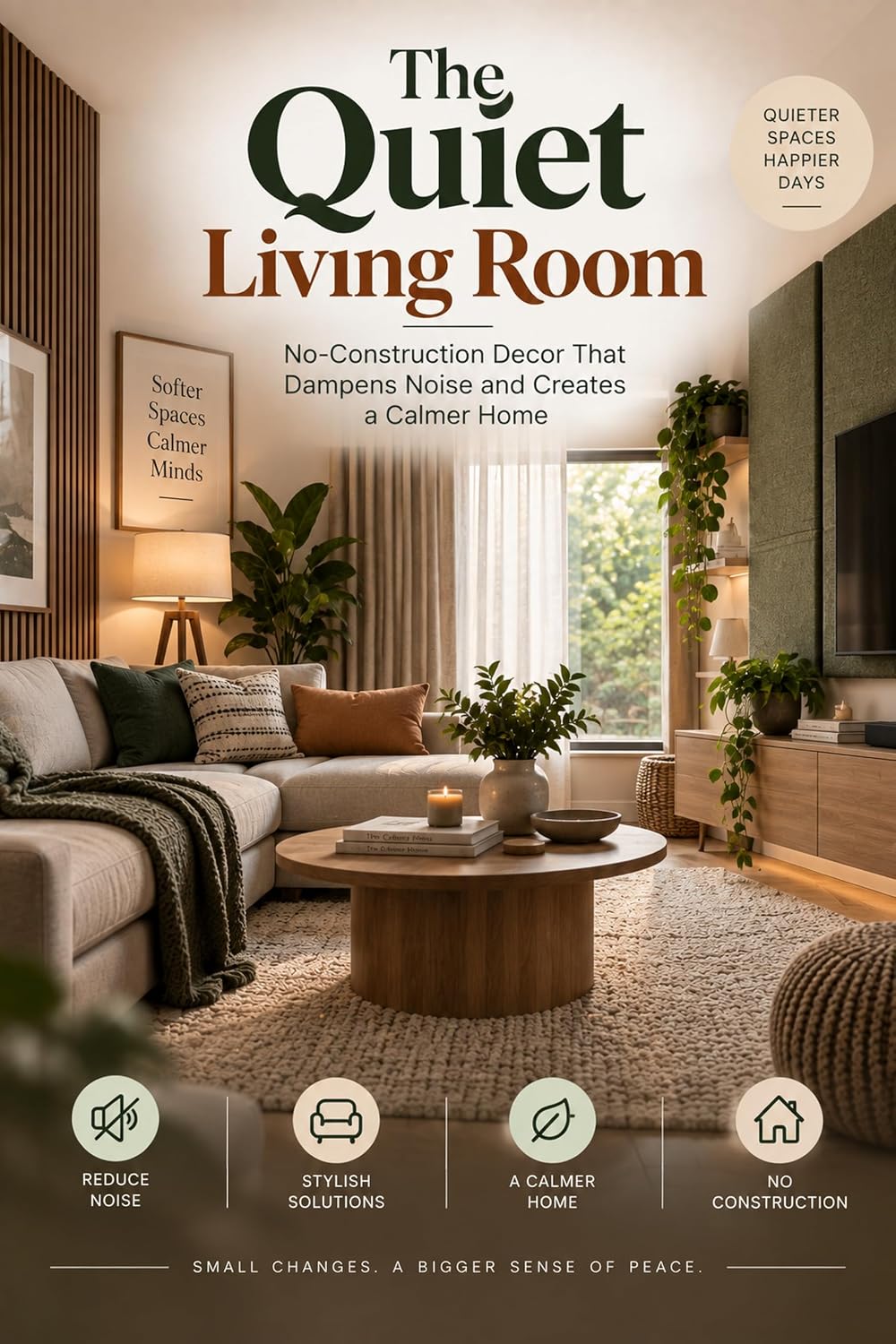 ler totalmente The Quiet Living Room: No-Construction Decor That Dampens Noise and Creates a Calmer Home (30 Day Spaces: Transform Your Home, Transform Your Mind) (English Edition)