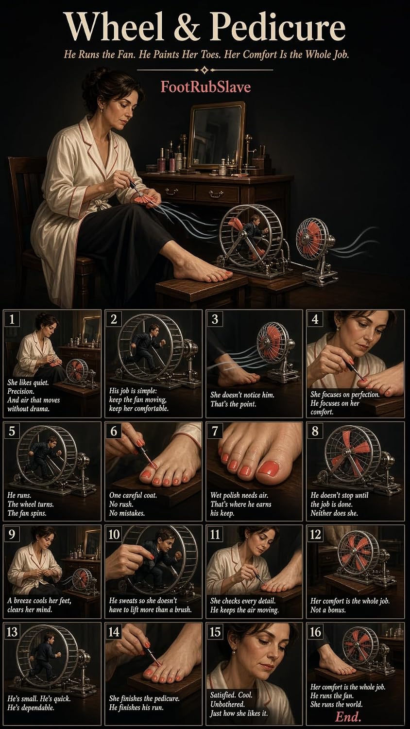Wheel & Pedicure: He Runs the Fan. He Paints Her Toes. Her Comfort Is the Whole Job. (Full graphical comic) (English Edition) baixar o livro de graça