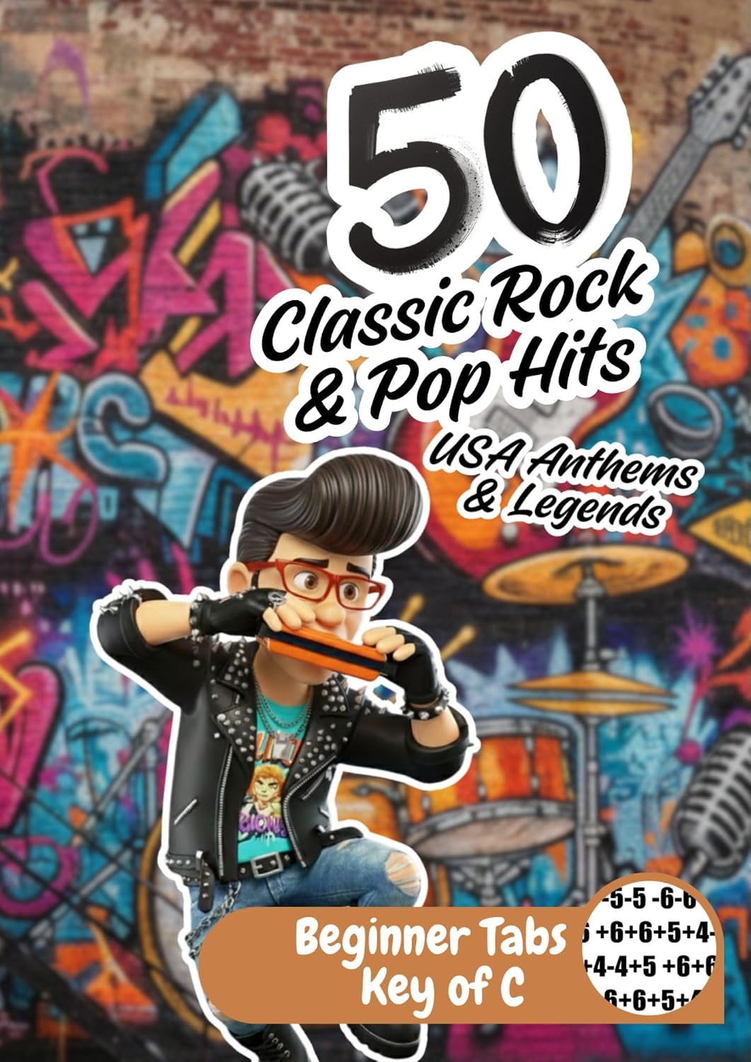 ler totalmente 50 Classic Rock & Pop Hits: Easy Harmonica Tabs for Beginners - Key of C (USA Anthems & Legends): Play the Greatest Songs from the 60s, 70s & 80s - Simple Tabs for Diatonic Harmonica (English Edition)