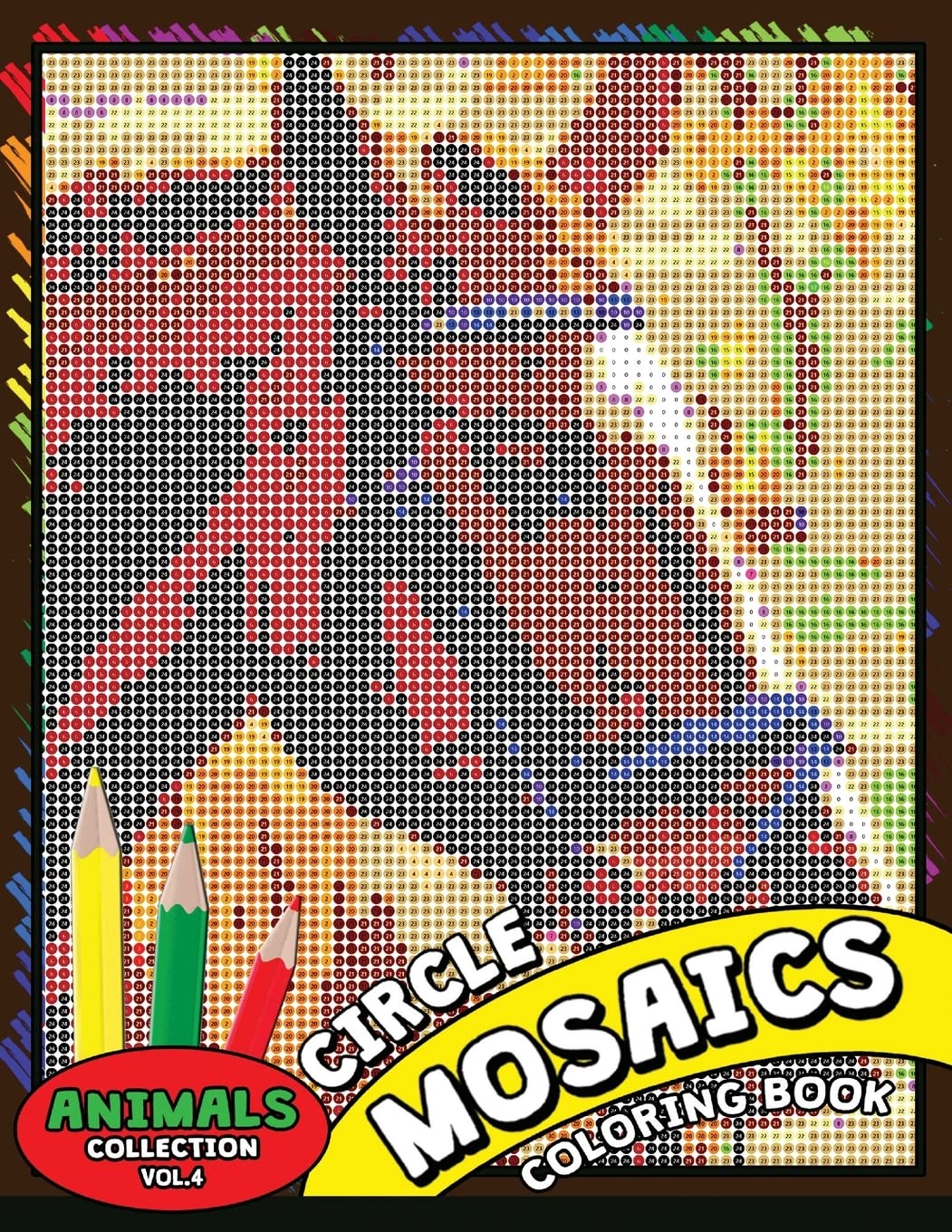 Circle Mosaics Coloring Book 4: Cute Animals Coloring Pages Color by Number Puzzle for Adults baixar o livro de graça