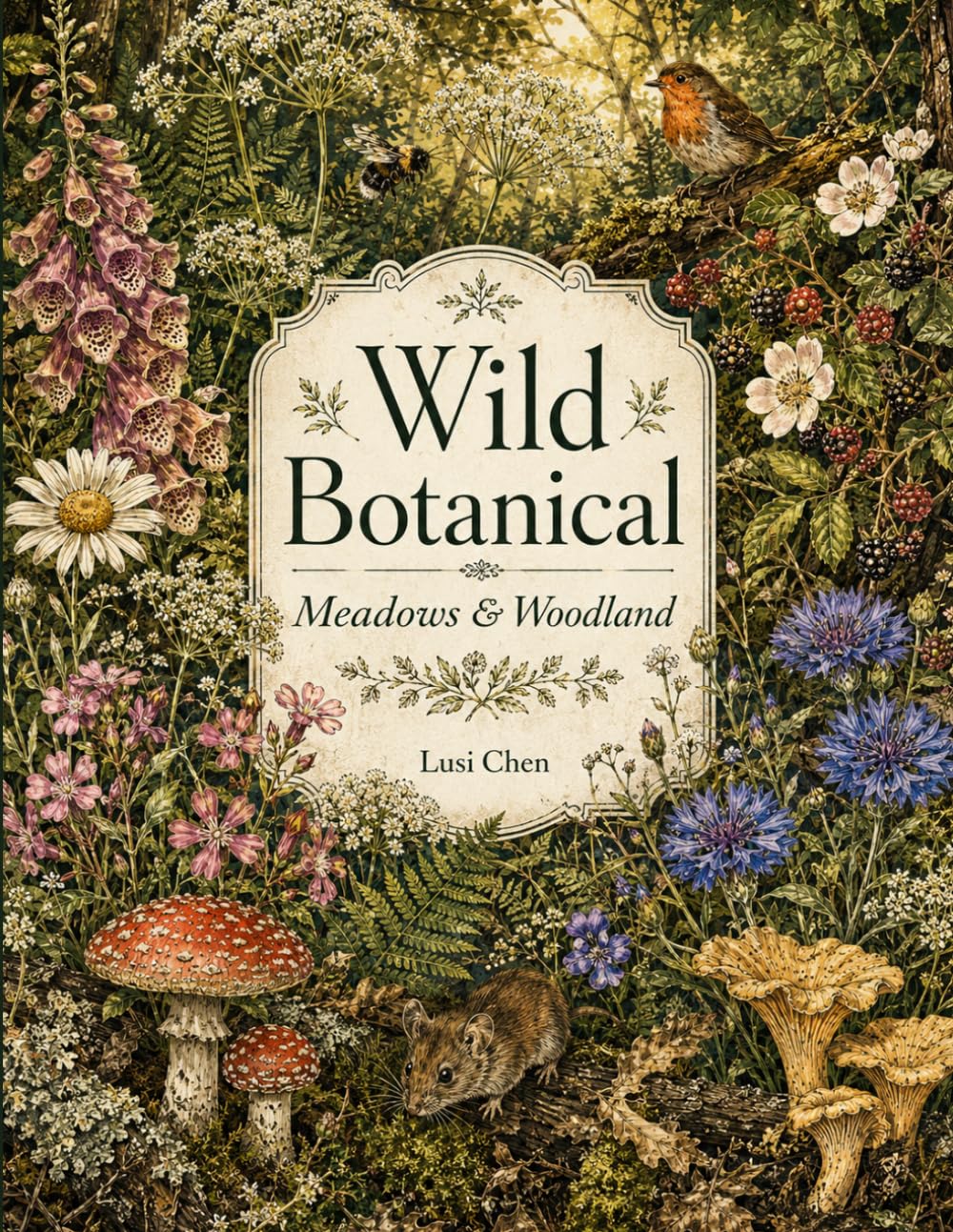 capítulo por capítulo baixar Wild Botanical Coloring Book for Adults: Wildflowers, Woodland & Meadow Illustrations — 52 Nature Scenes with Forager's Plant Guide | Botanical Art for Women, Nature Lovers & Forest Enthusiasts