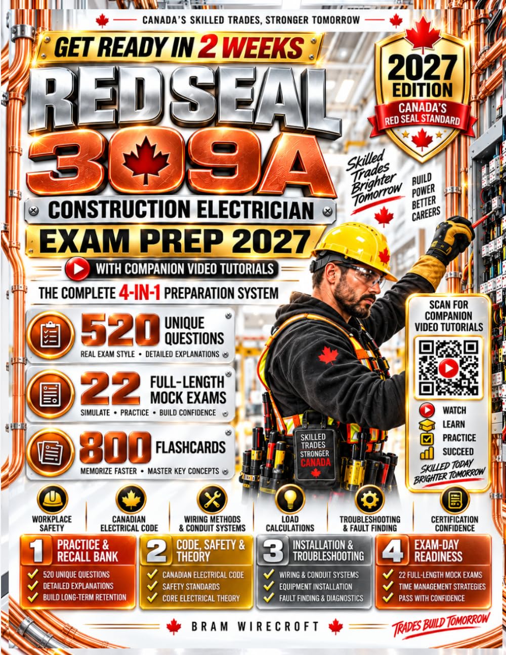 Red Seal 309A Construction Electrician Exam Prep 2027: Get Ready in 2 Weeks with 20 Video Tutorials, 520 Unique Questions, 22 Full-Length Mock Exams & 800 Flashcards | 4-in-1 System baixar o livro de graça