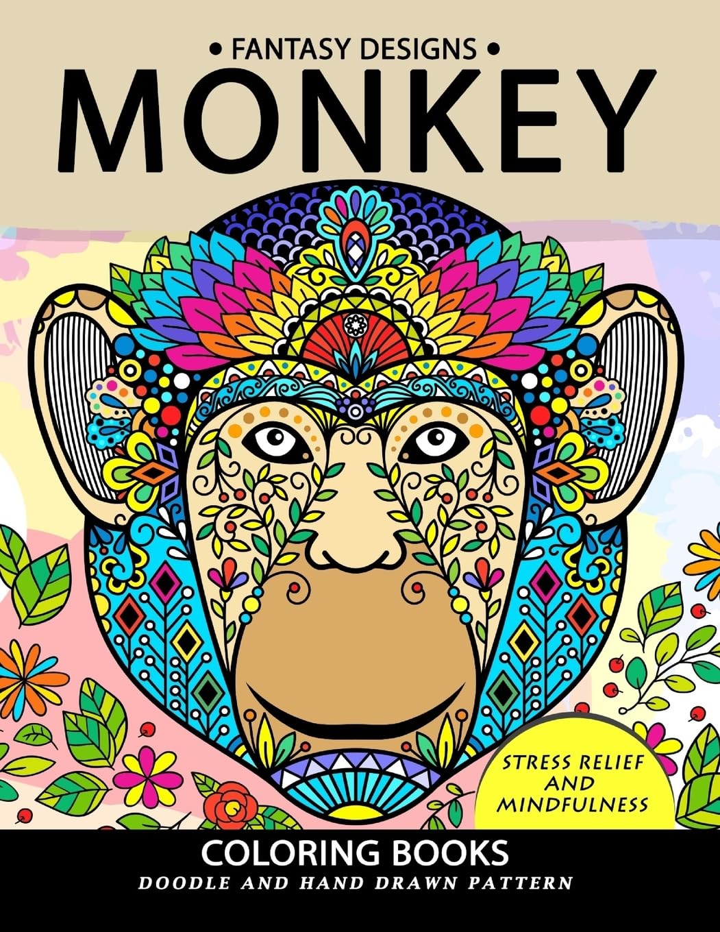 ler totalmente Monkey Coloring Book: Stress-relief Coloring Book For Grown-ups