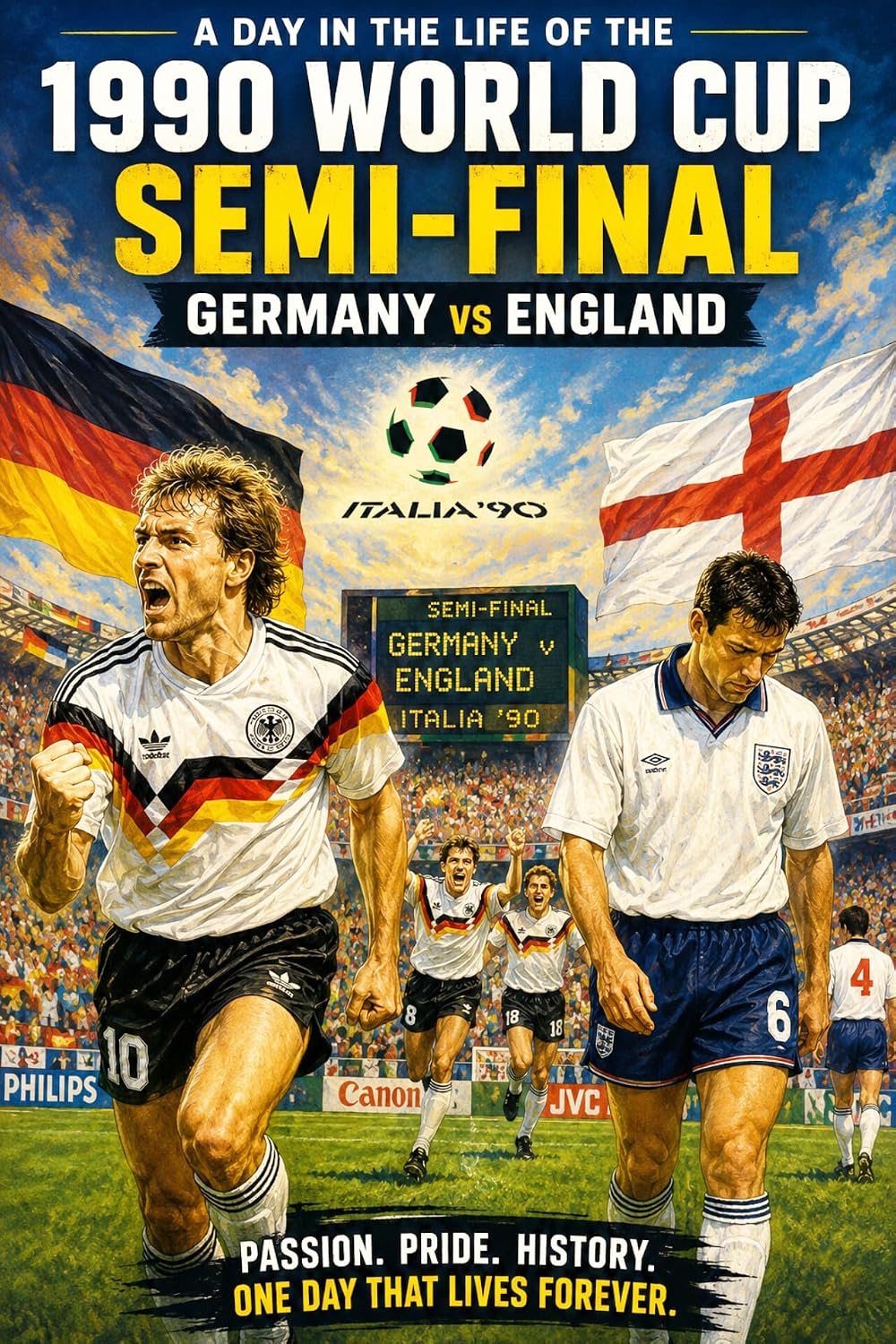 capítulo por capítulo baixar A Day in the Life of the 1990 World Cup Semi-Final: Germany vs England: The Dramatic Turin Showdown, Penalty Shootout & Football History of Italia ’90 (English Edition)