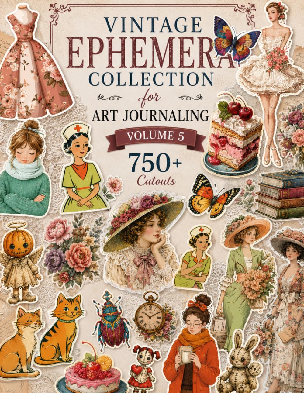 capítulo por capítulo baixar Vintage Ephemera Collection for Art Journaling Volume 5: A book with 750+ Images To Cut Out, Glue and Collage for Junk Journals, Mixed Media & Scrapbook