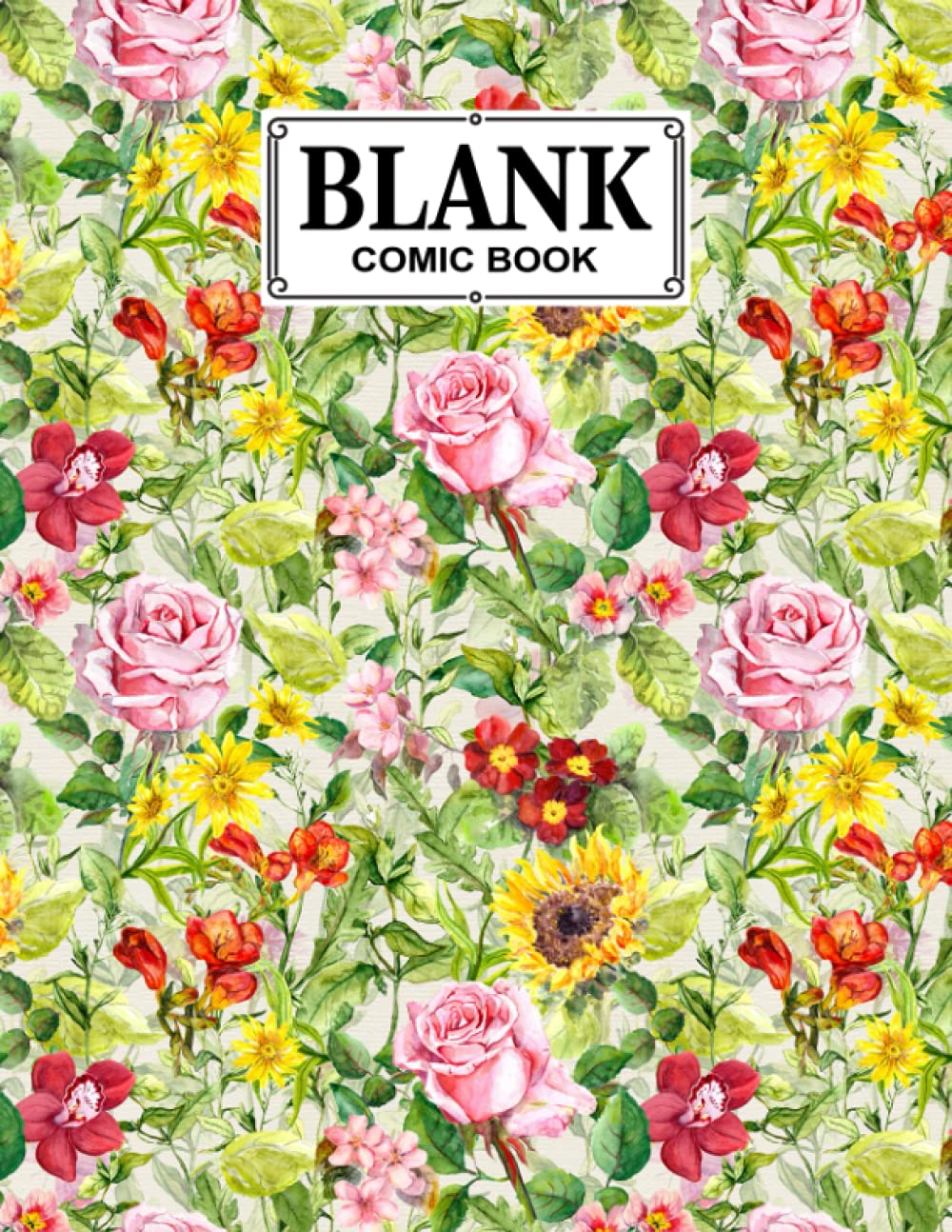 capítulo por capítulo baixar Blank Comic Book: Watercolor Florals Cover Blank Comic Book, Create Your Own Story, Journal, Notebook, Sketchbook for Kids and Adults, 120 Pages - Size 8.5" x 11" Notebook by Georg Sauer