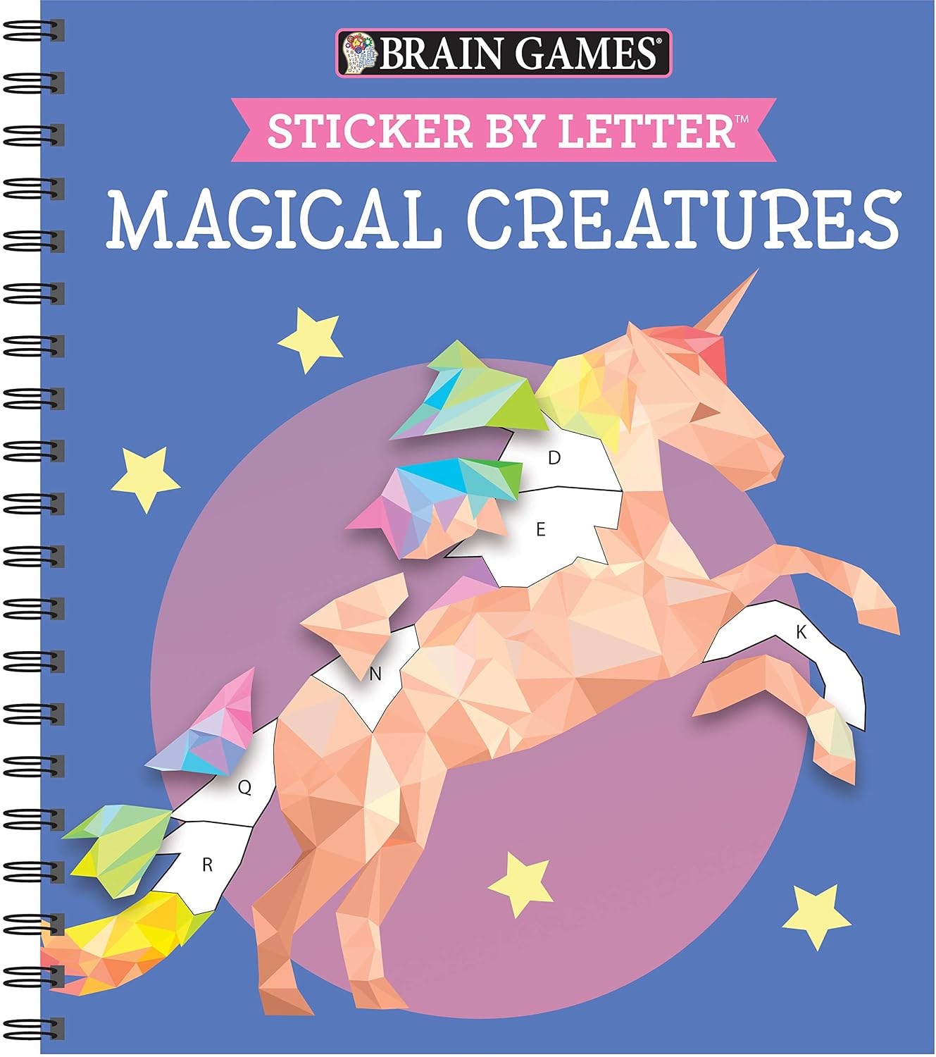 Brain Games - Sticker by Letter: Magical Creatures (Sticker Puzzles - Kids Activity Book) baixar livro de graça