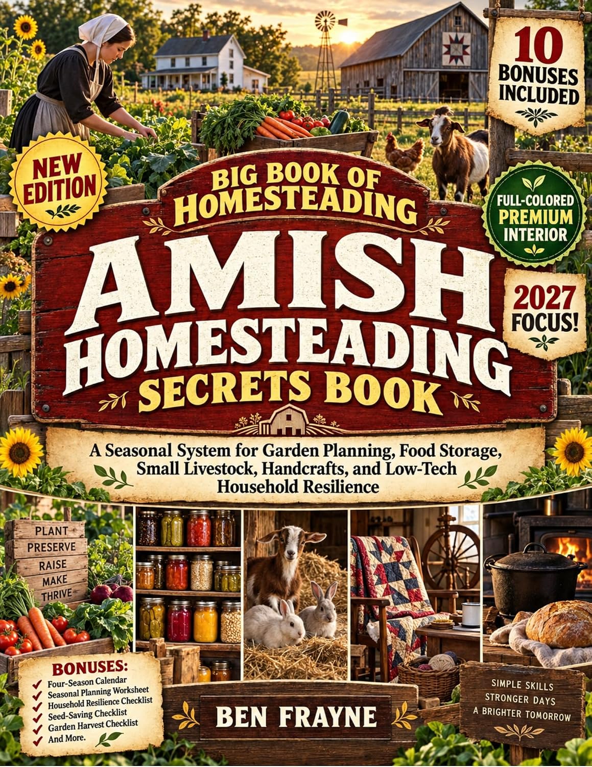 ler totalmente AMISH HOMESTEADING SECRETS BOOK: A Seasonal System for Garden Planning, Food Storage, Small Livestock, Handcrafts, and Low-Tech Household Resilience (English Edition)