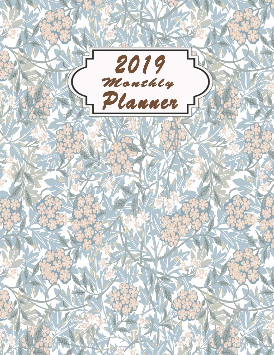 ler totalmente 2019 Monthly Planner: Organizer to Do List January - December 2019 Calendar Top Goal and Focus Schedule Beautiful Pink Floral Pattern Monthly and Weekly