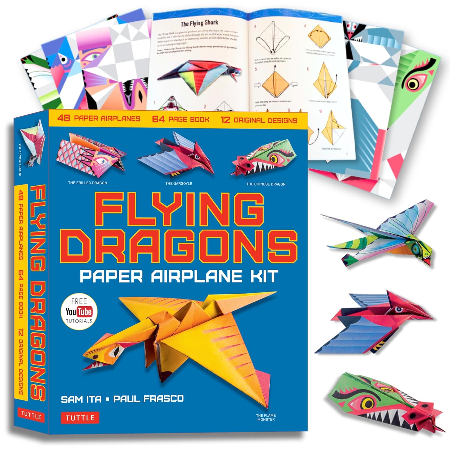 Flying Dragons Paper Airplane Kit: 48 Paper Airplanes, 64 Page Instruction Book, 12 Original Designs, Youtube Video Tutorials baixar o livro de graça