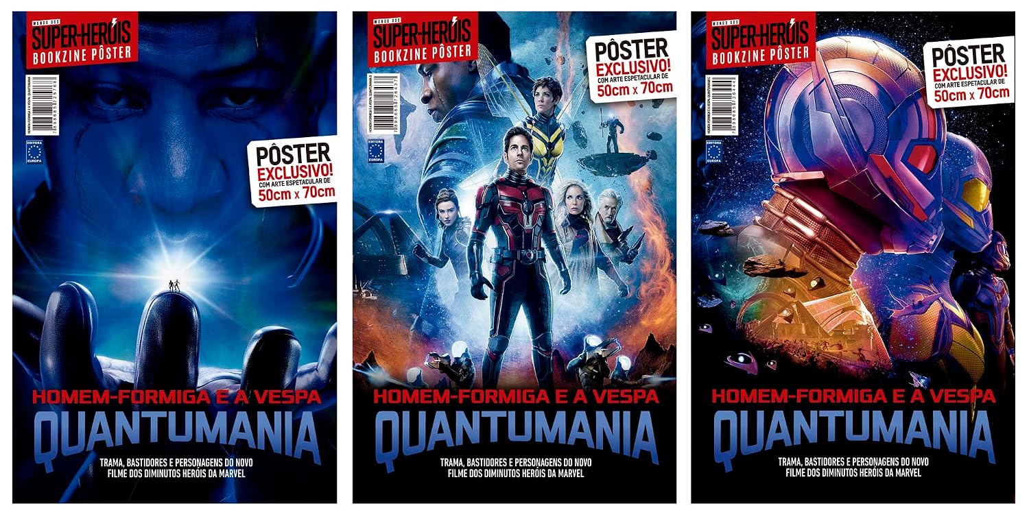 Homem-Formiga e a Vespa: Quantumania - Coleção 3 pôsteres - Superpôster Mundo dos Super-Heróis