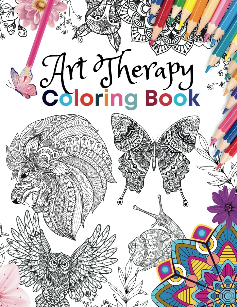 ler totalmente Art Therapy Coloring Book (Portuguese Edition)