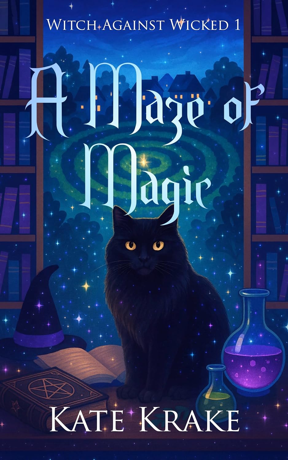 ler totalmente A Maze of Magic: A Witchy Small-Town Fantasy With A Twist Of Mystery (Witch Against Wicked Book 1) (English Edition)