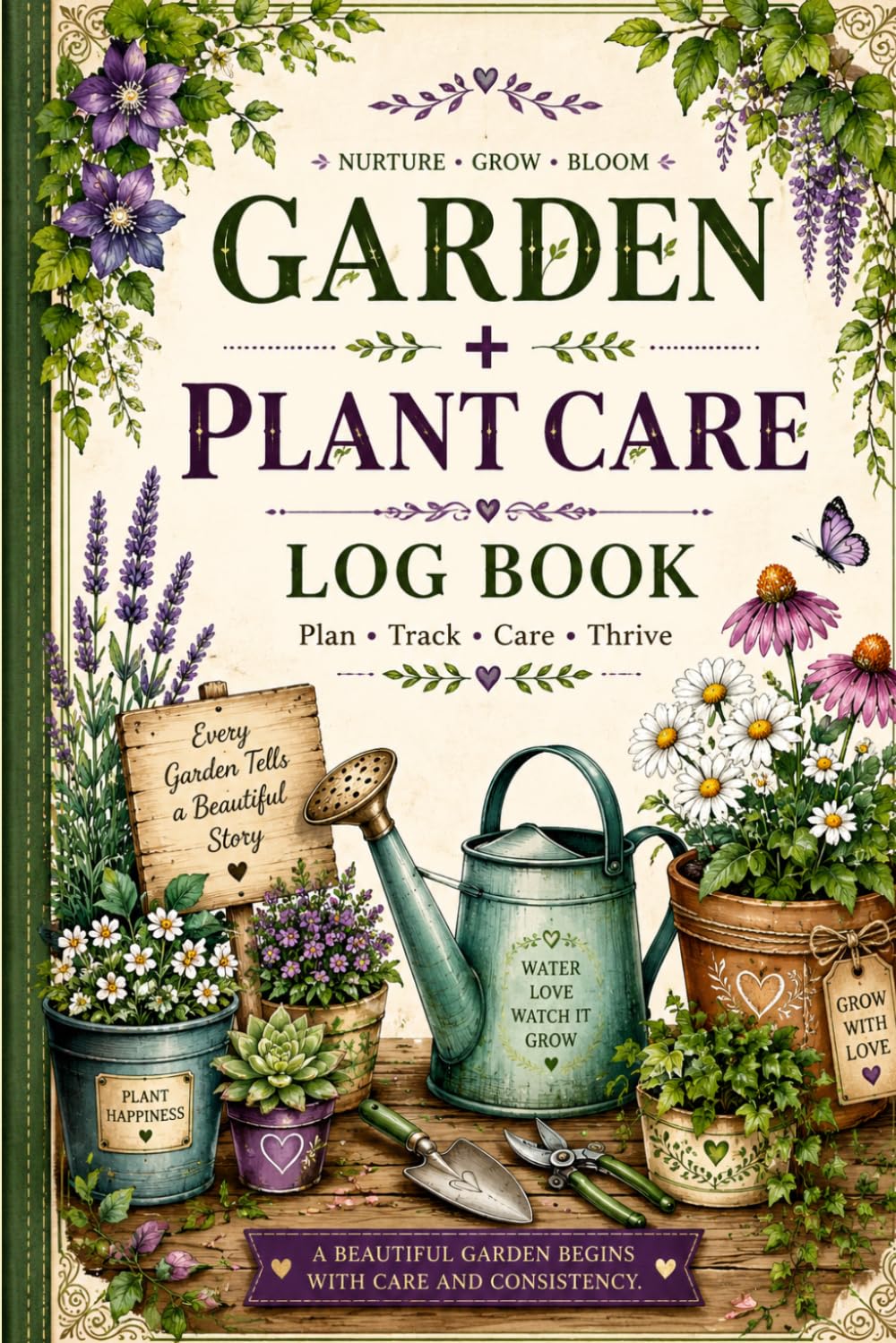 Garden + Plant Care Log Book: A Complete Gardening Journal to Track Watering, Fertilizing, Plant Growth, Pest Control & Seasonal Care – 120 Pages baixar livro de graça