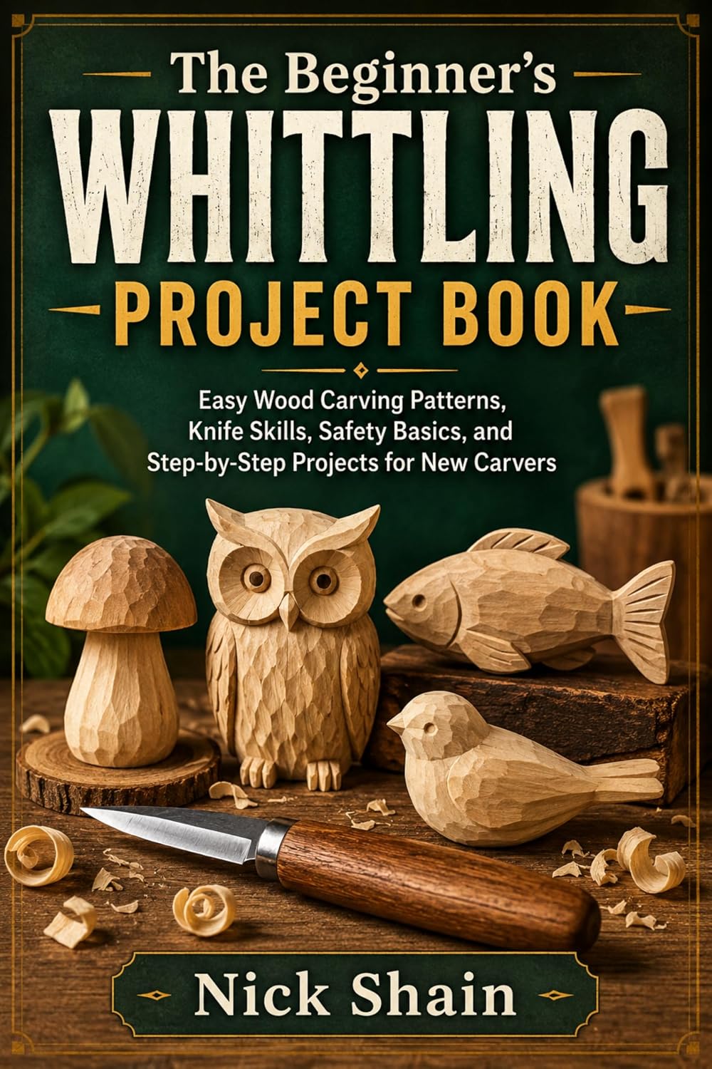 capítulo por capítulo baixar The Beginner’s Whittling Project Book: Easy Wood Carving Patterns, Knife Skills, Safety Basics, and Step-by-Step Projects for New Carvers (English Edition)