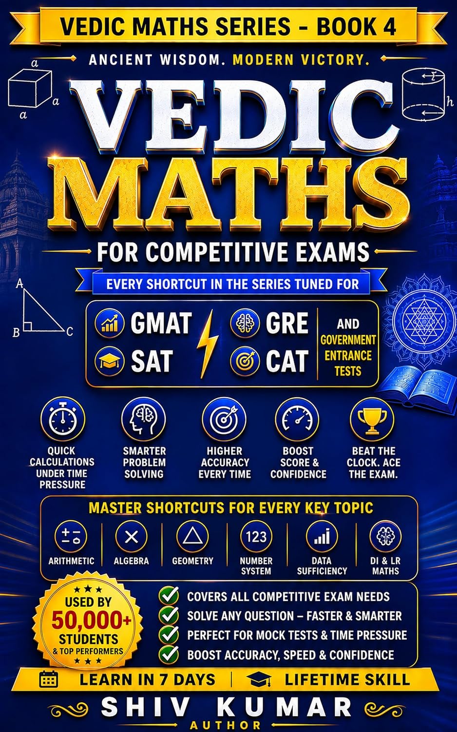 capítulo por capítulo baixar Vedic Maths for Competitive Exams: Crack GMAT, GRE, SAT & CAT in Seconds — Mental Math Shortcuts, Speed Strategies & Exam Practice Drills (Vedic Maths Tricks Book 4) (English Edition)