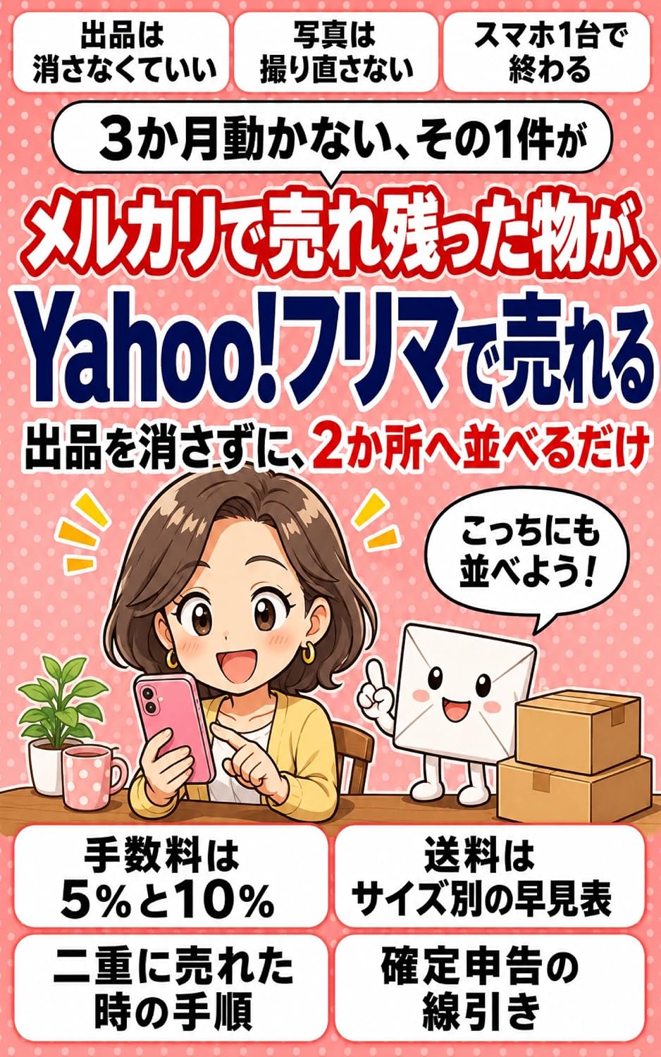 Mercari de Urenokotta Mono ga Yahoo Furima de Ureru: Shuppin o Kesazu ni Nikasho e Naraberu Dake Tesuryo Soryo Nijuhanbai no Fuan o Zenbu Tsubusu Furima no Kyokasho (Japanese Edition) baixar livro de graça