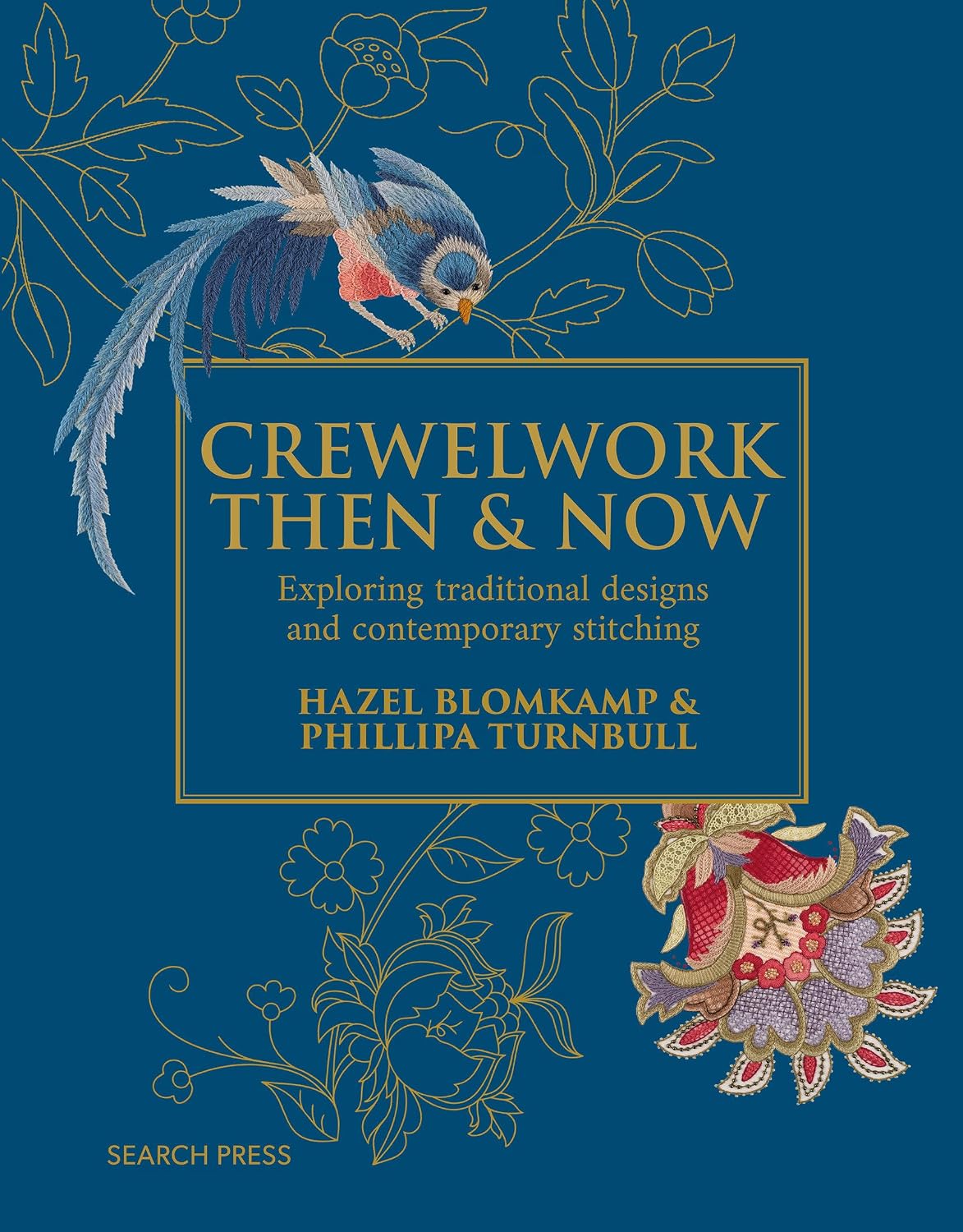 ler totalmente Crewelwork Then and Now: Exploring Traditional Designs and Contemporary Stitching