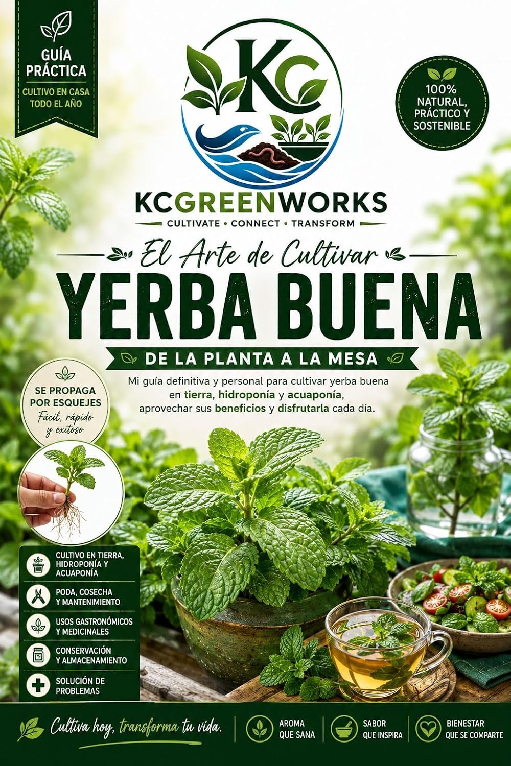 capítulo por capítulo baixar El Arte de Cultivar Yerba Buena: De la planta a la mesa: Guía práctica para cultivar en tierra, hidroponía y acuaponía (Spanish Edition)